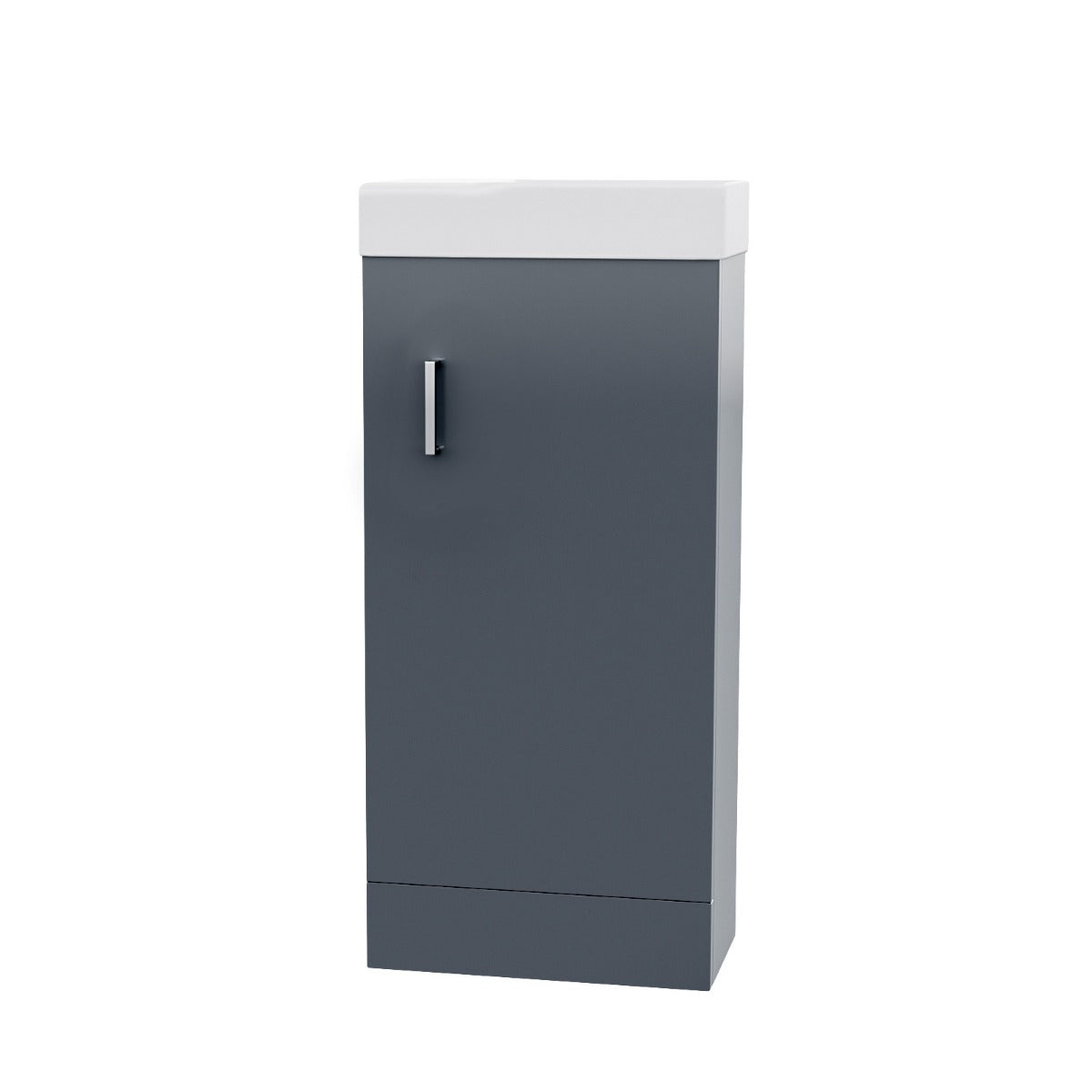 Nanuya 400mm Grey Sink Vanity Unit And WC Toilet Pan