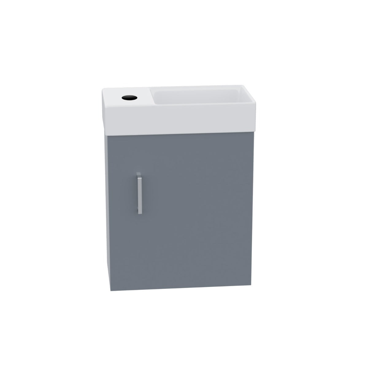 Nanuya 400mm Cloakroom Wall Hung Basin Vanity Unit Grey