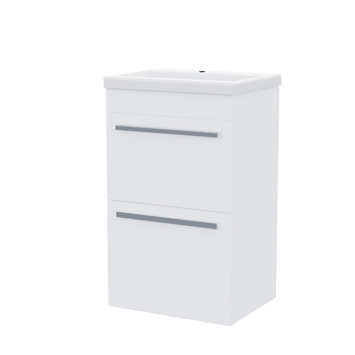 Nanuya 1700mm Bath, Close Coupled Toilet & 500 mm 2 Drawer Vanity Basin Cabinet