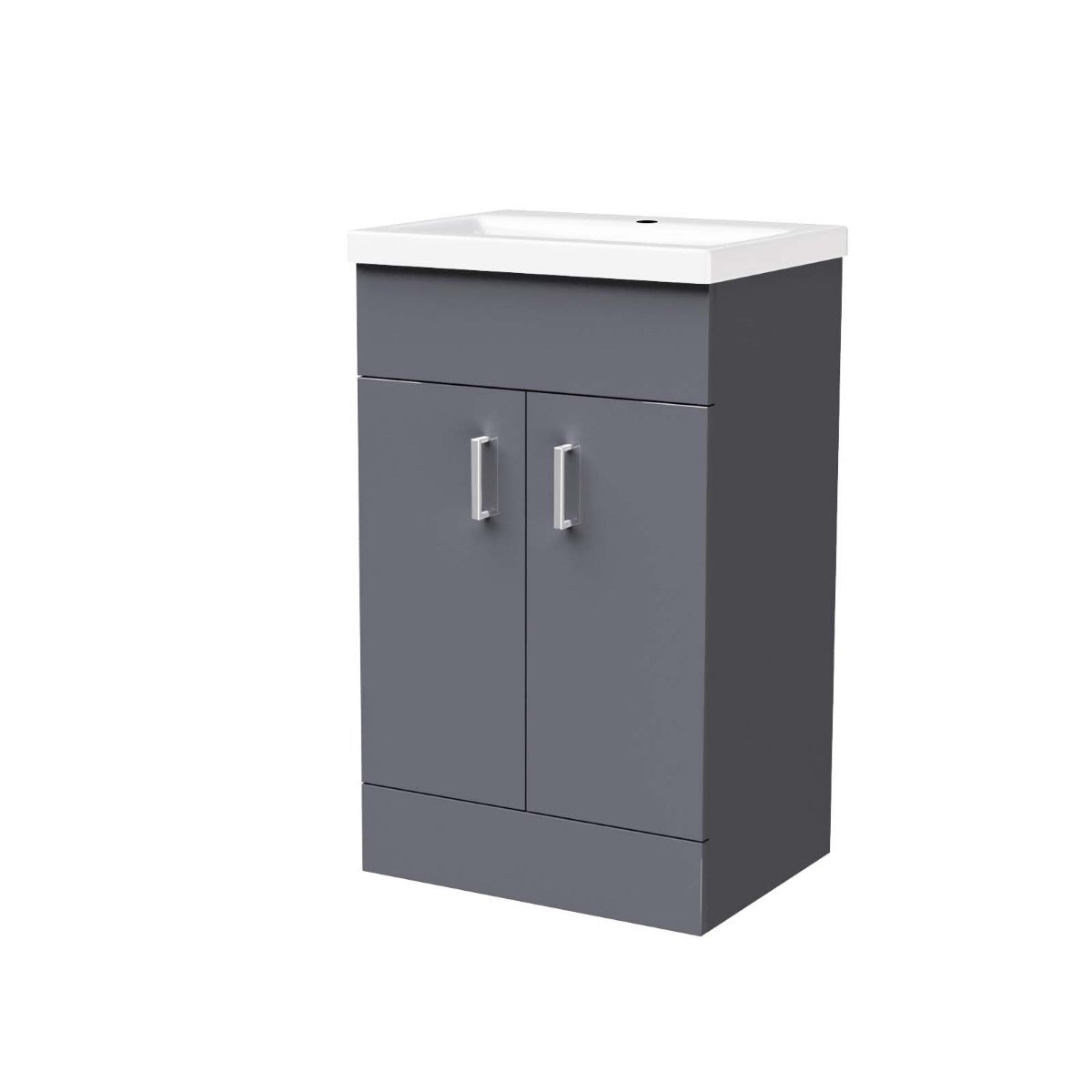 Nanuya 500mm Grey Vanity Basin, WC Unit & Elso Back to Wall Toilet Pan