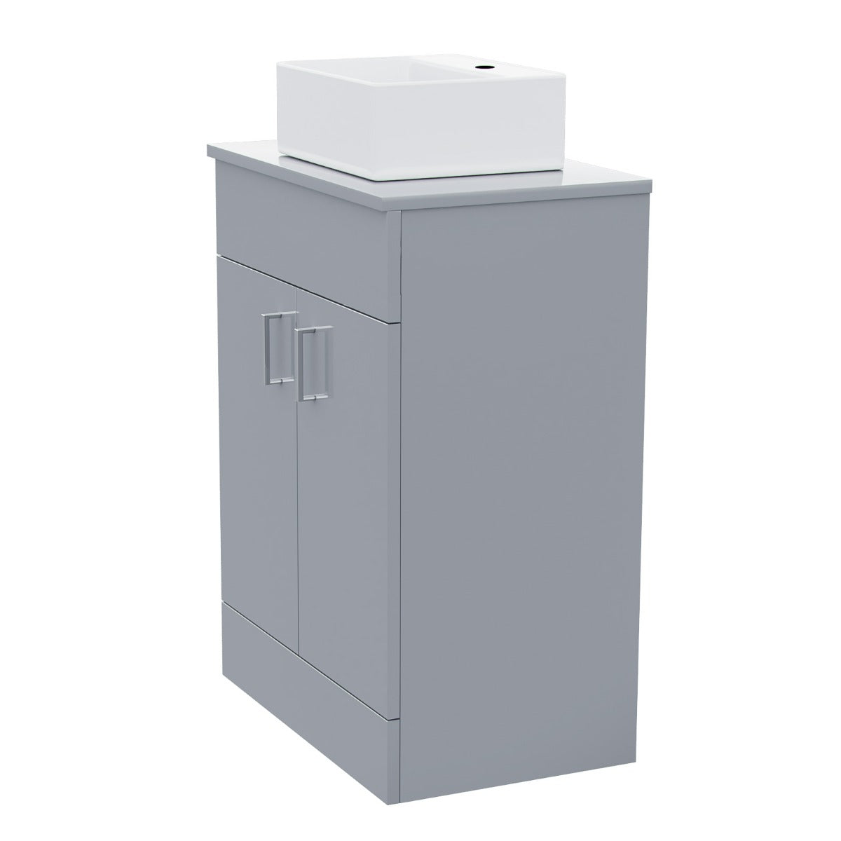 Nanuya 500mm Grey Vanity Cabinet and Small Rectangle Counter Top Basin Unit