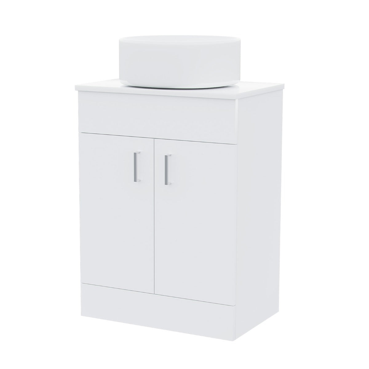 Nanuya 500mm White Vanity Cabinet and Rounded Counter Top Basin Sink Unit