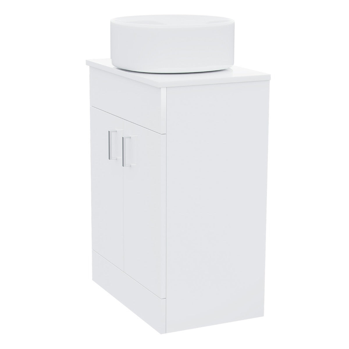 Nanuya 500mm White Vanity Cabinet and Rounded Counter Top Basin Sink Unit