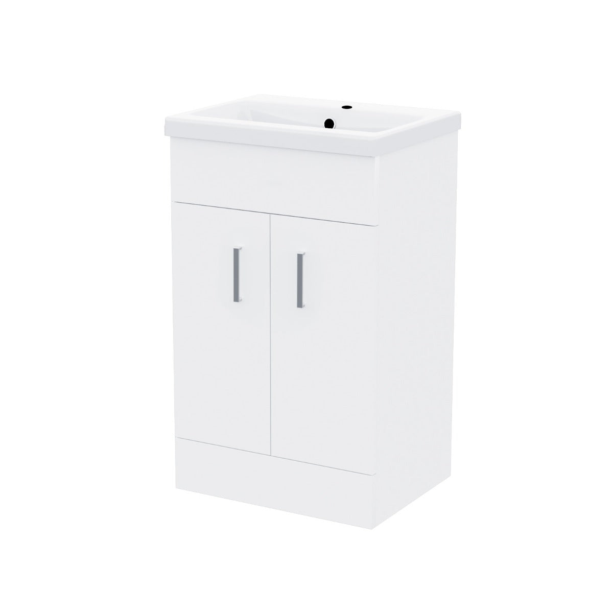 Nanuya 500mm Flat Pack Floorstanding Vanity Basin Unit White