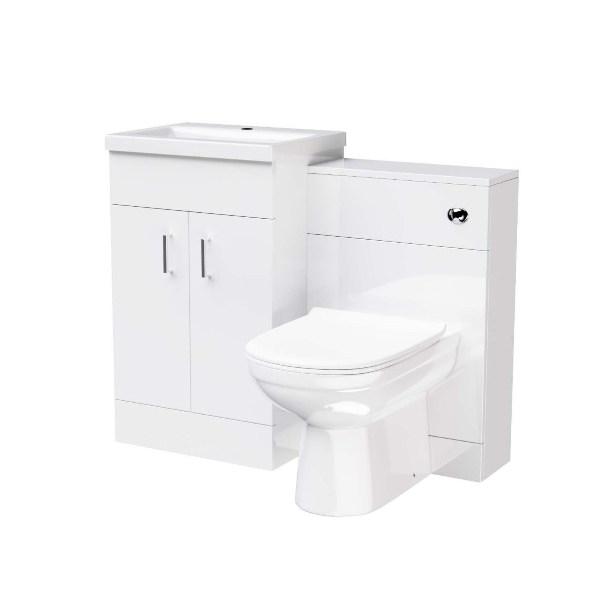 Nanuya 500mm Vanity Basin FP, WC Unit & Elso Back to Wall White