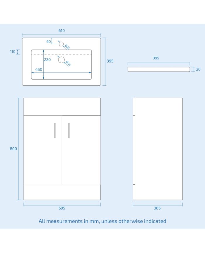Nanuya L-Shaped RH Shower Bath Floor Standing White Basin Vanity BTW Toilet