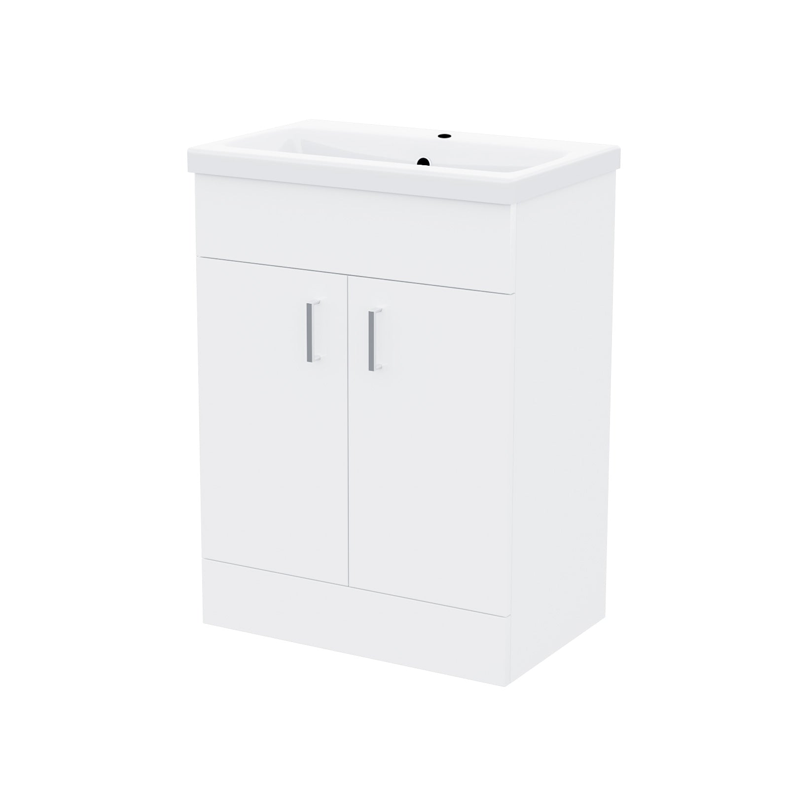 Nanuya Bathroom 600mm White Basin Sink Vanity Unit