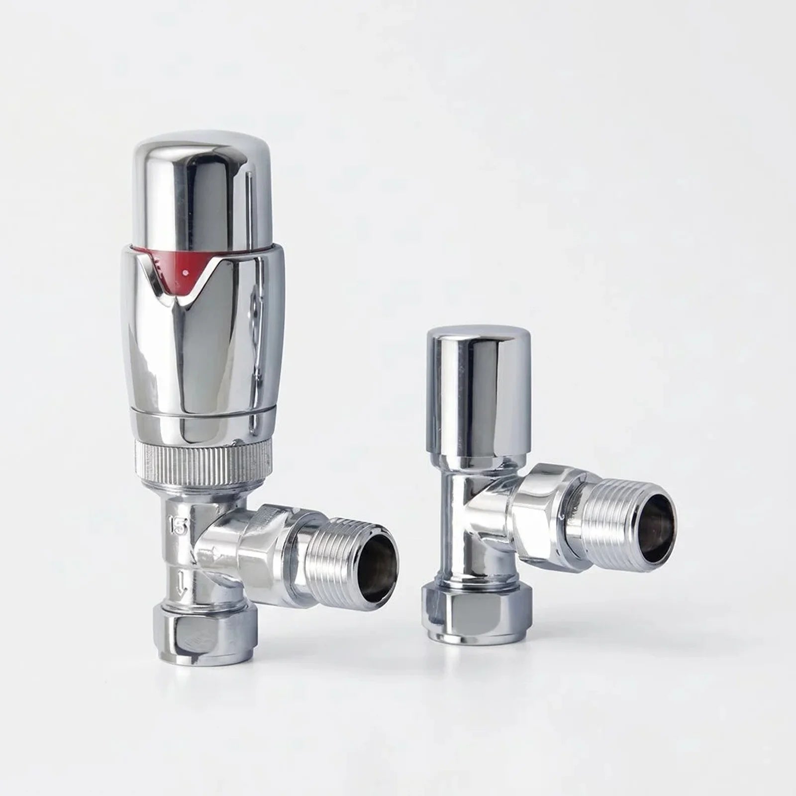 Chrome Straight Thermostatic Radiator Valves