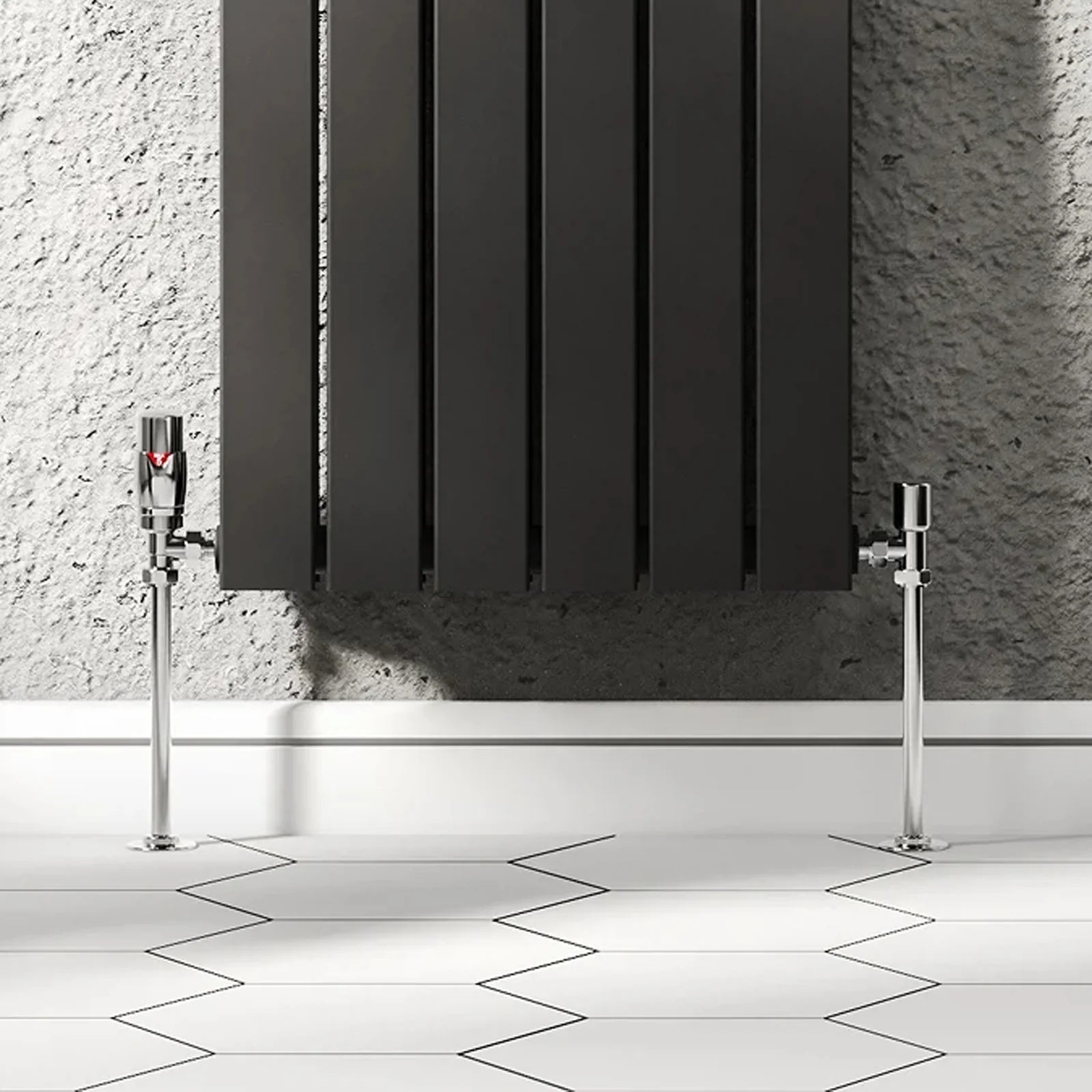 Chrome Straight Thermostatic Radiator Valves