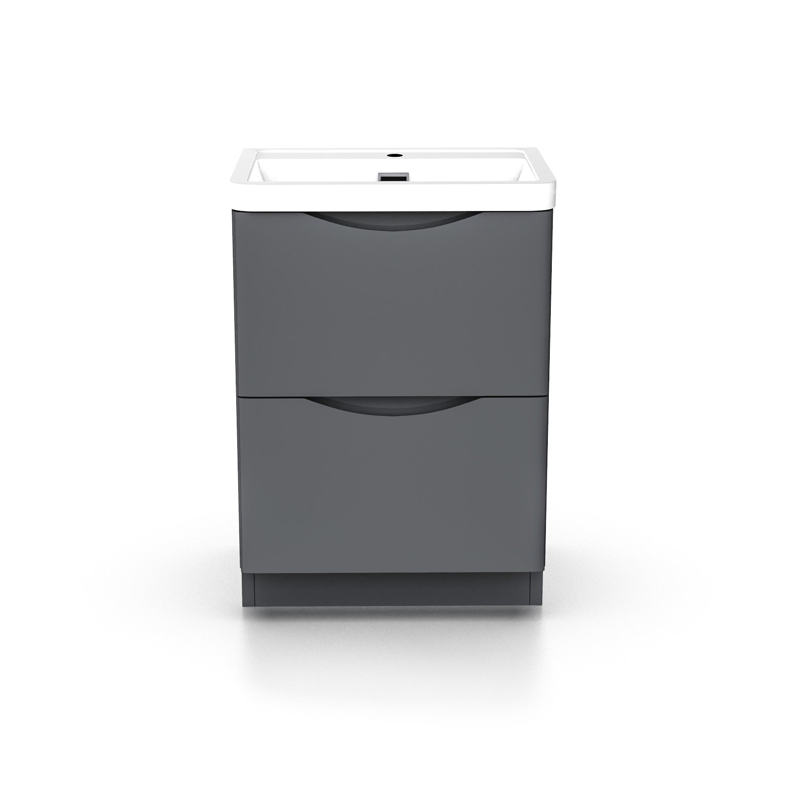 Merton Dark Grey 600mm Freestanding Basin Vanity Unit