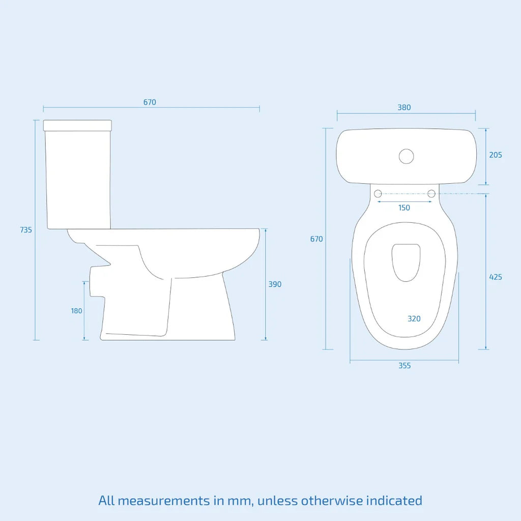 Alaska Flat Pack 450mm White Overflow Basin Vanity & Close Coupled Toilet