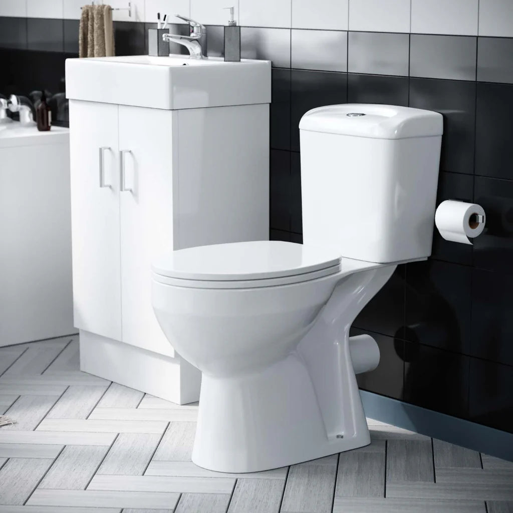 Nanuya Bathroom Suite 450 Flat Pack Vanity & WC Toilet Pan