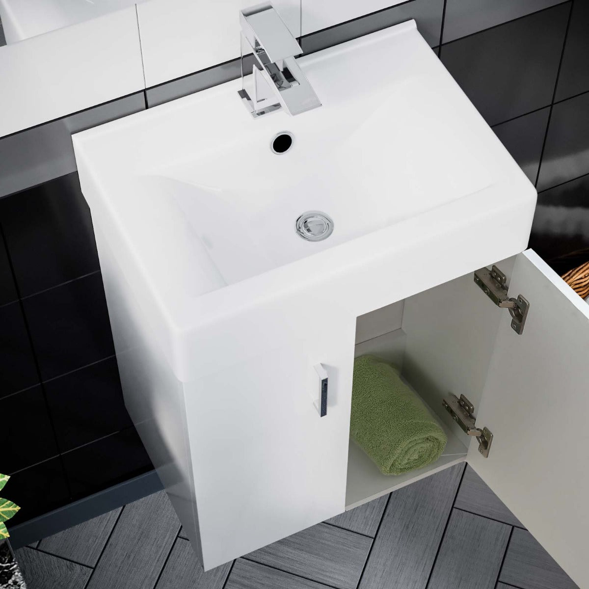 Nanuya Bathroom Suite 450 Wall Hung Vanity & WC Toilet Pan