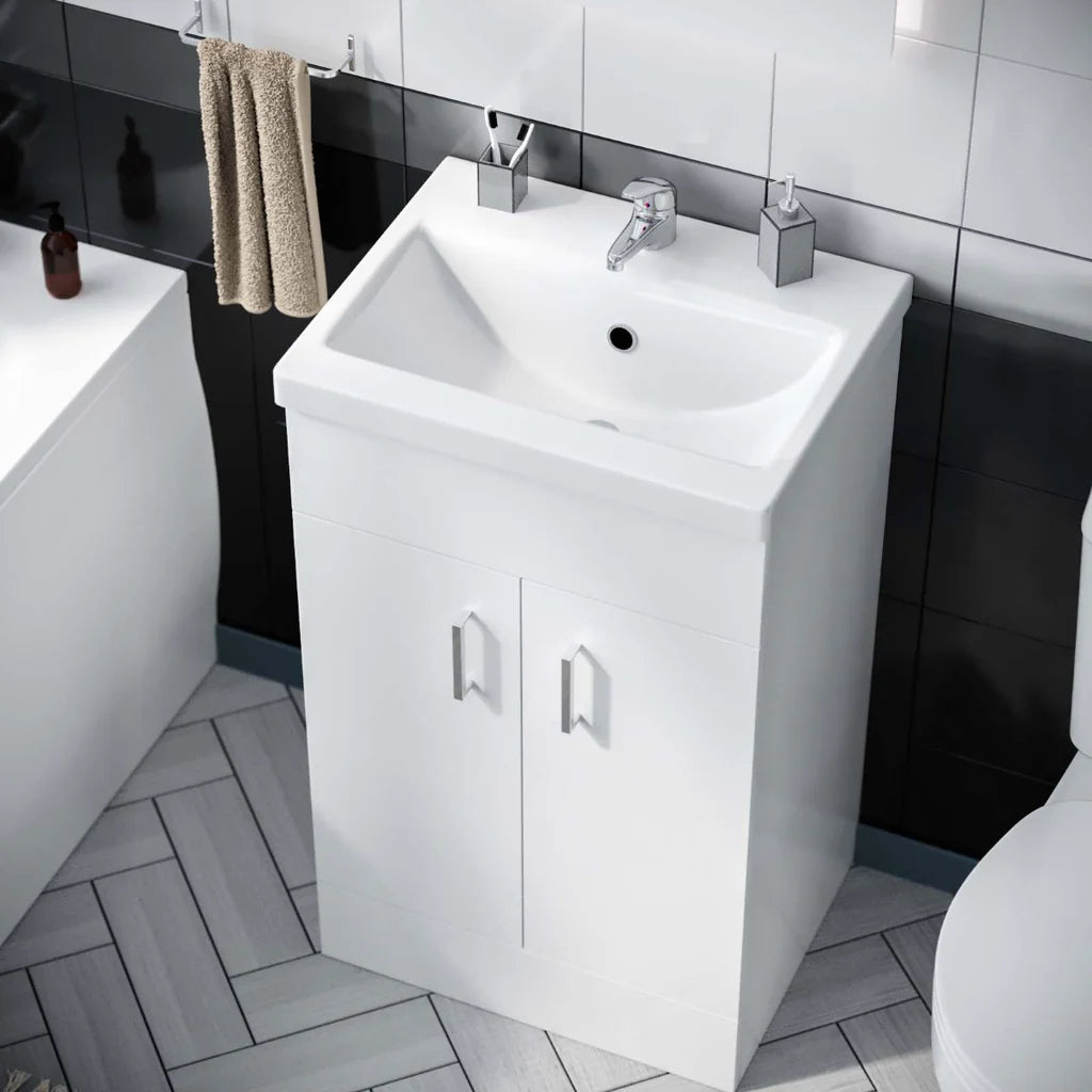 Nanuya 500mm Flat Pack Vanity & WC Toilet Pan