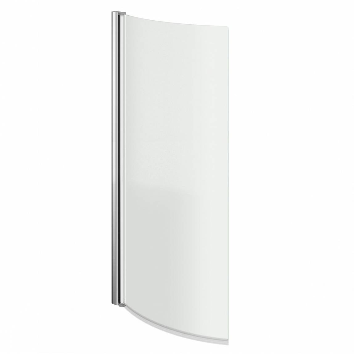 Diamond 1700 x 700mm P-Shaped Modern Shower Bath with Screen & Front Panel Left Hand