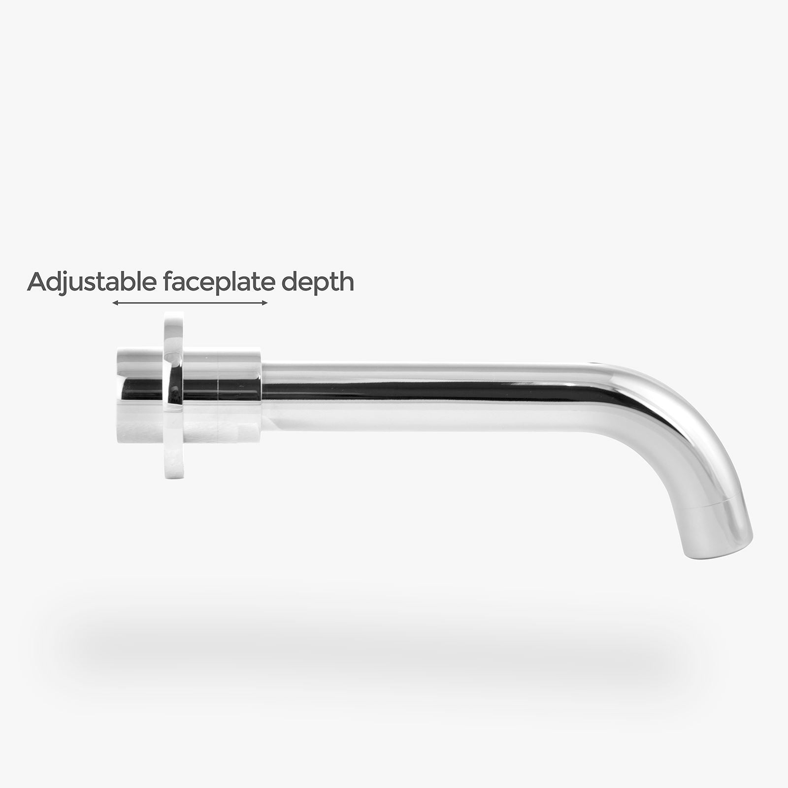 Chrome Modern Brass Wall Mounted Bathroom Basin Spout