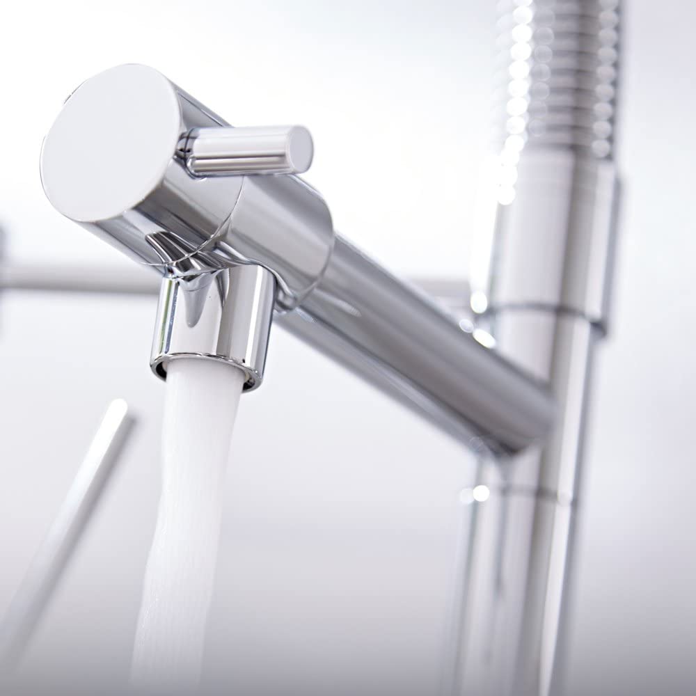 Arena Mono Pull Out Kitchen Mixer Tap Dual Spout Spray Chrome