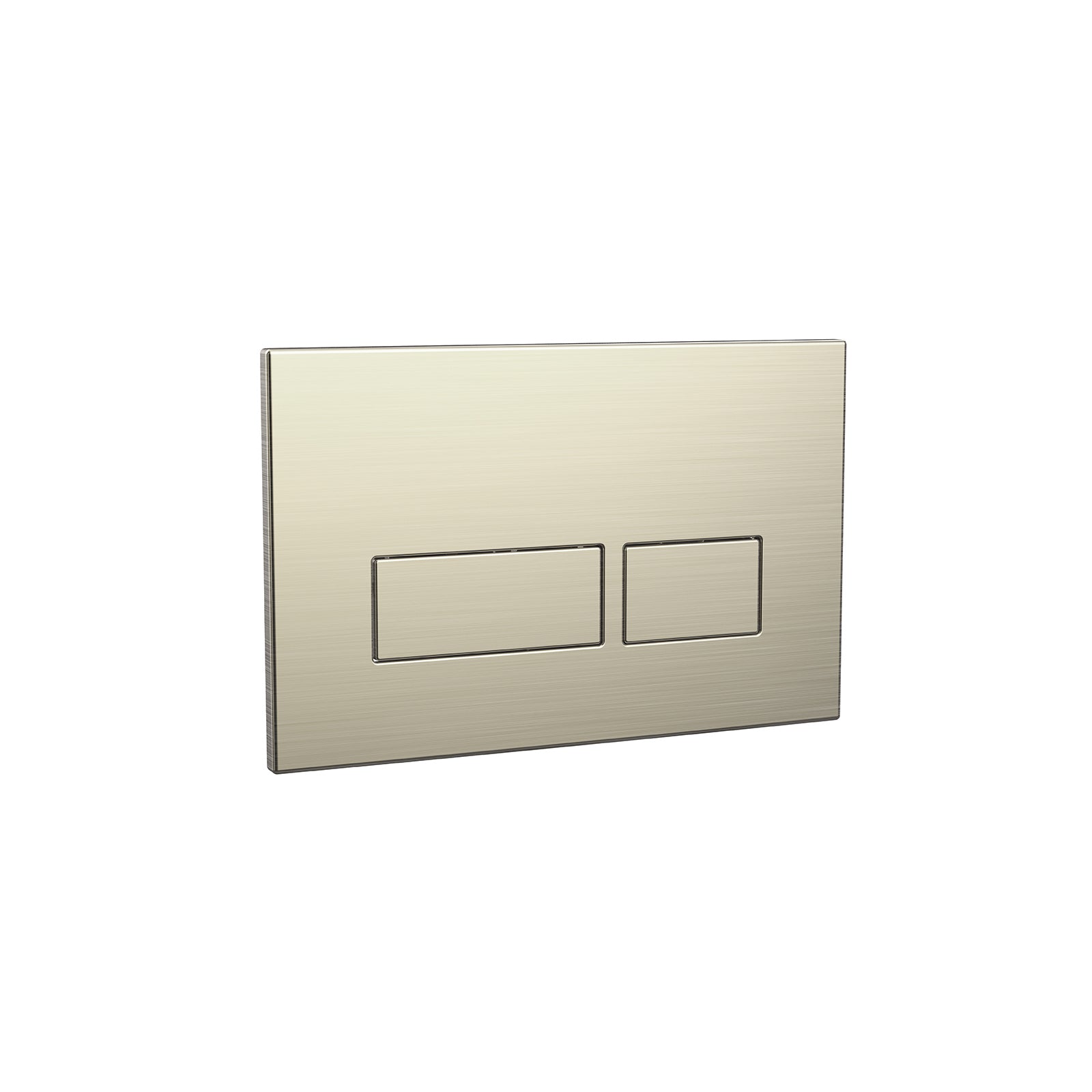 Beige rectangular wall plate with two square cutouts on a white background