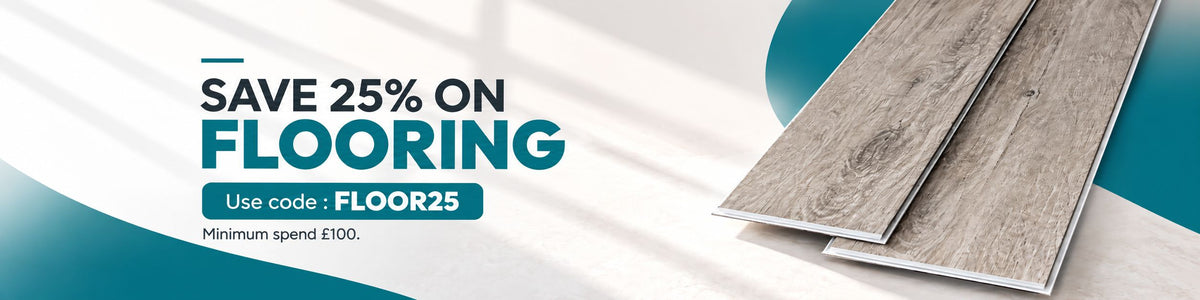 Save 25% on SPC vinyl flooring with code FLOOR25, minimum spend £100