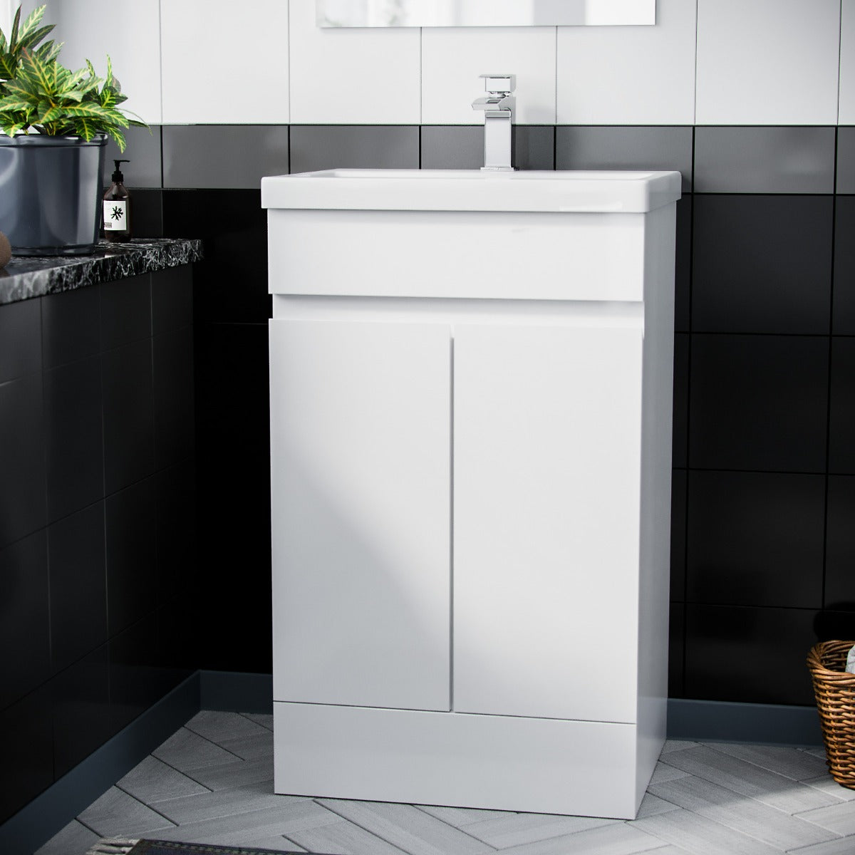 Alaska 500mm Basin Vanity Unit White