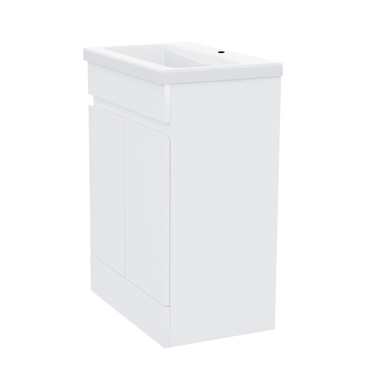 Alaska 600mm White Vanity Cabinet and Basin Sink Unit Bathroom Floor Standing