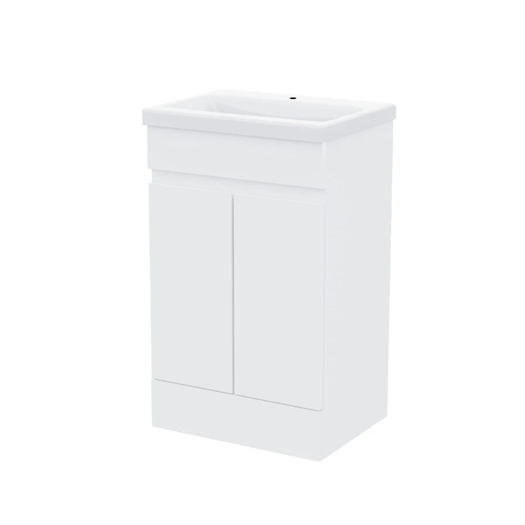 Alaska 500mm Gloss White Basin Vanity & Close Coupled Toilet