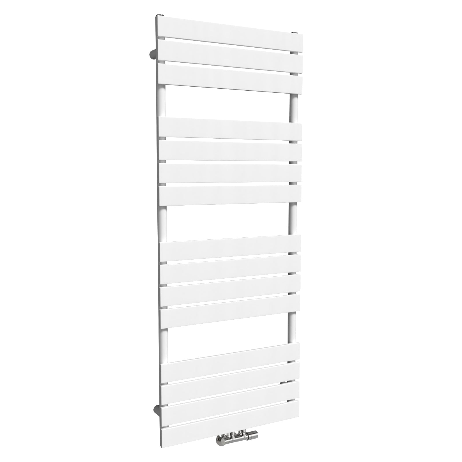 Vertical Central Connection Towel Radiator White Single Flat Tube 1600 x 600 mm