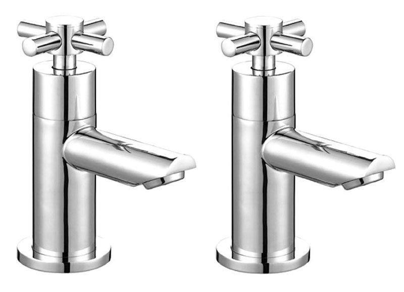 Indigo Twin Hot and Cold Twin Basin Taps Chrome