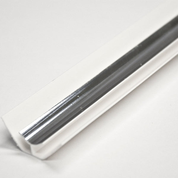 Norma PVC Internal Corner Trim Chrome 10mm X 2.4m for Wall Cladding