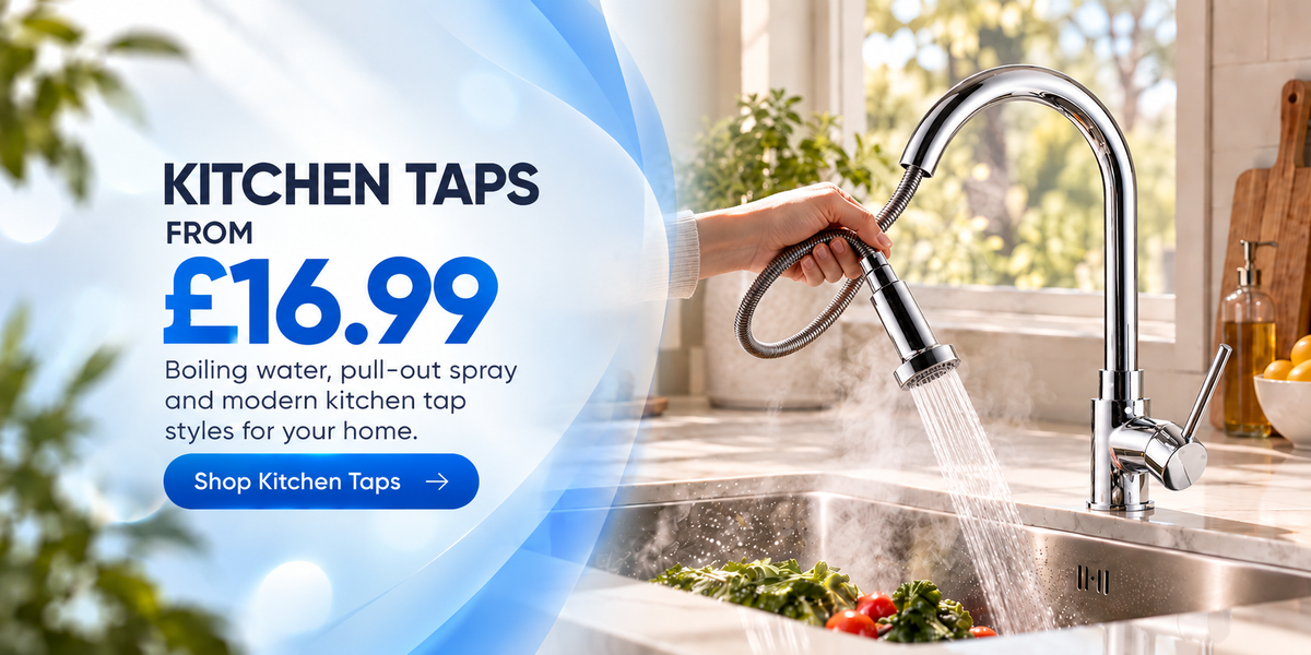 Chrome instant boiling water kitchen tap with pull-out spray and hot water feature