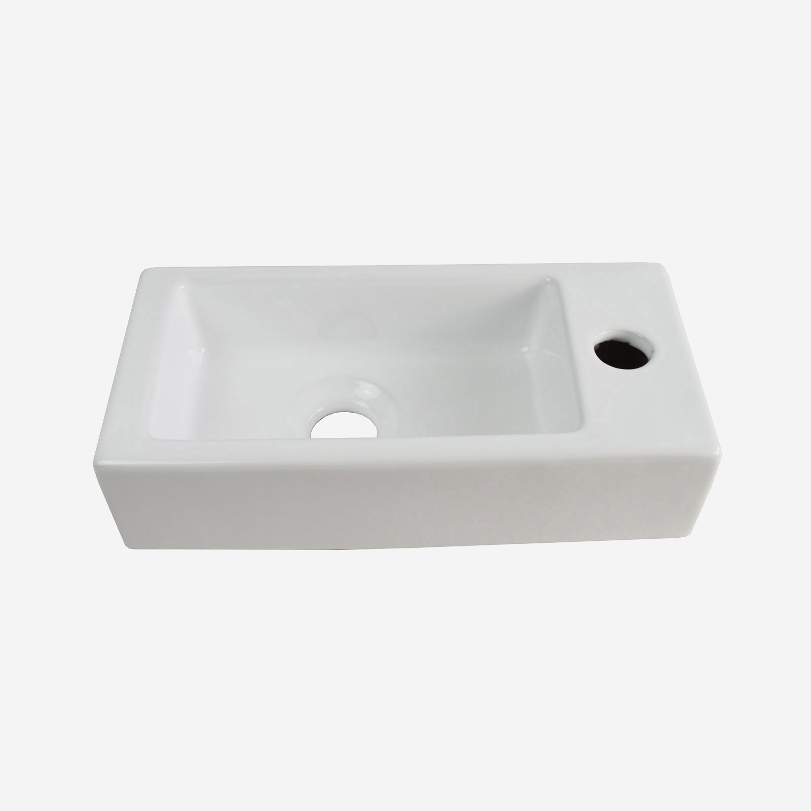 Melbourne Cloakroom Round BTW Toilet & Wall Hung Basin Right Hand Set