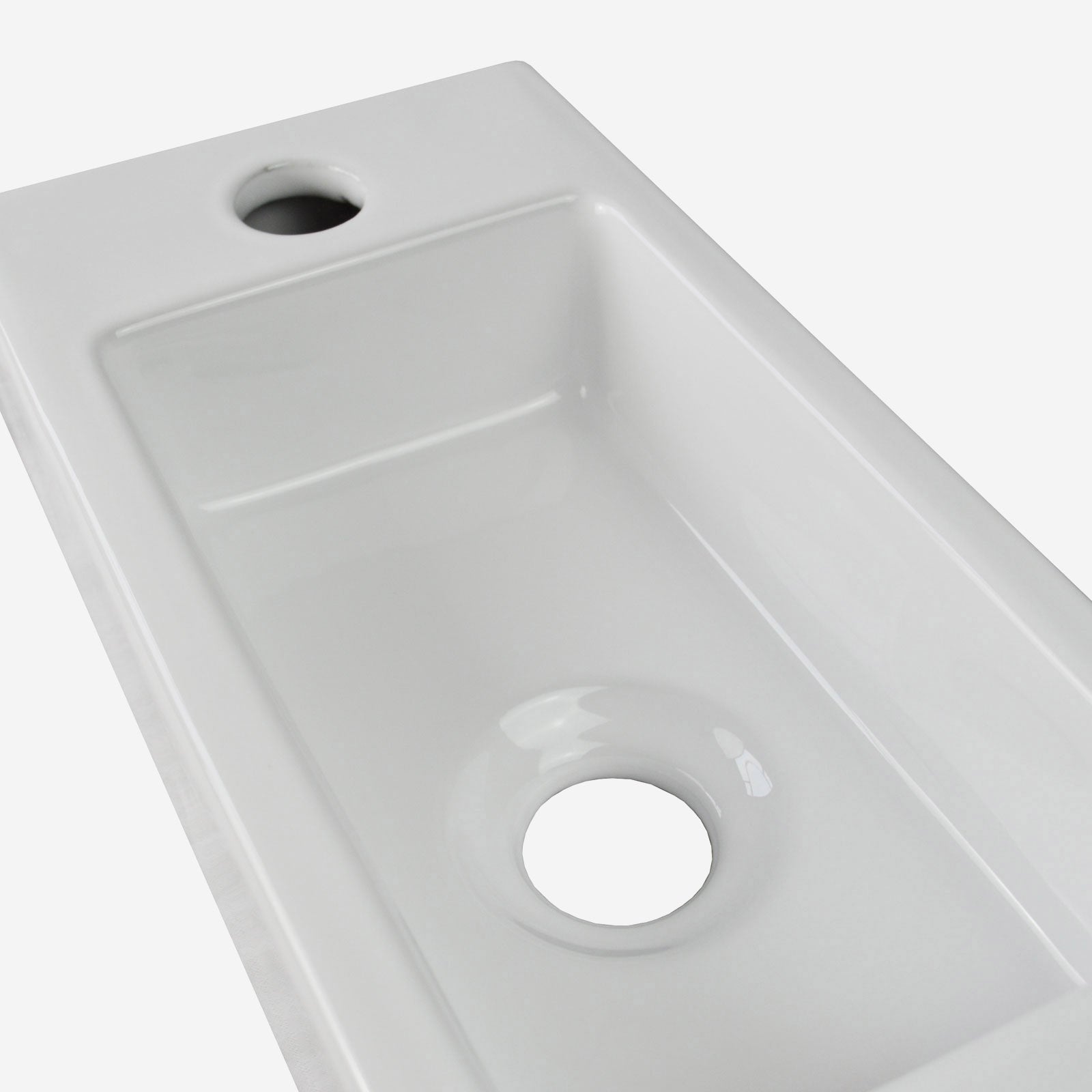 Melbourne Ceramic Round Back To Wall Pan & Toilet Seat Wall Hung Basin Left Hand