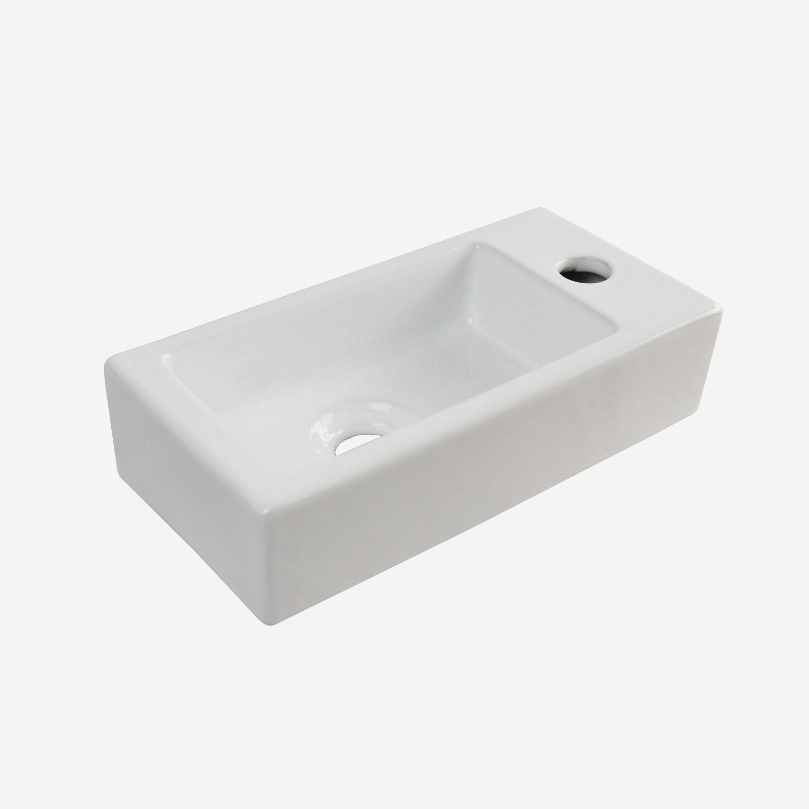 Melbourne Cloakroom Round BTW Toilet & Wall Hung Basin Right Hand Set