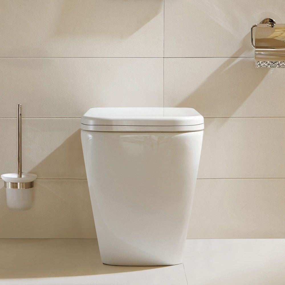 Square Back To Wall Toilet Pan With Soft Close Toilet Seat