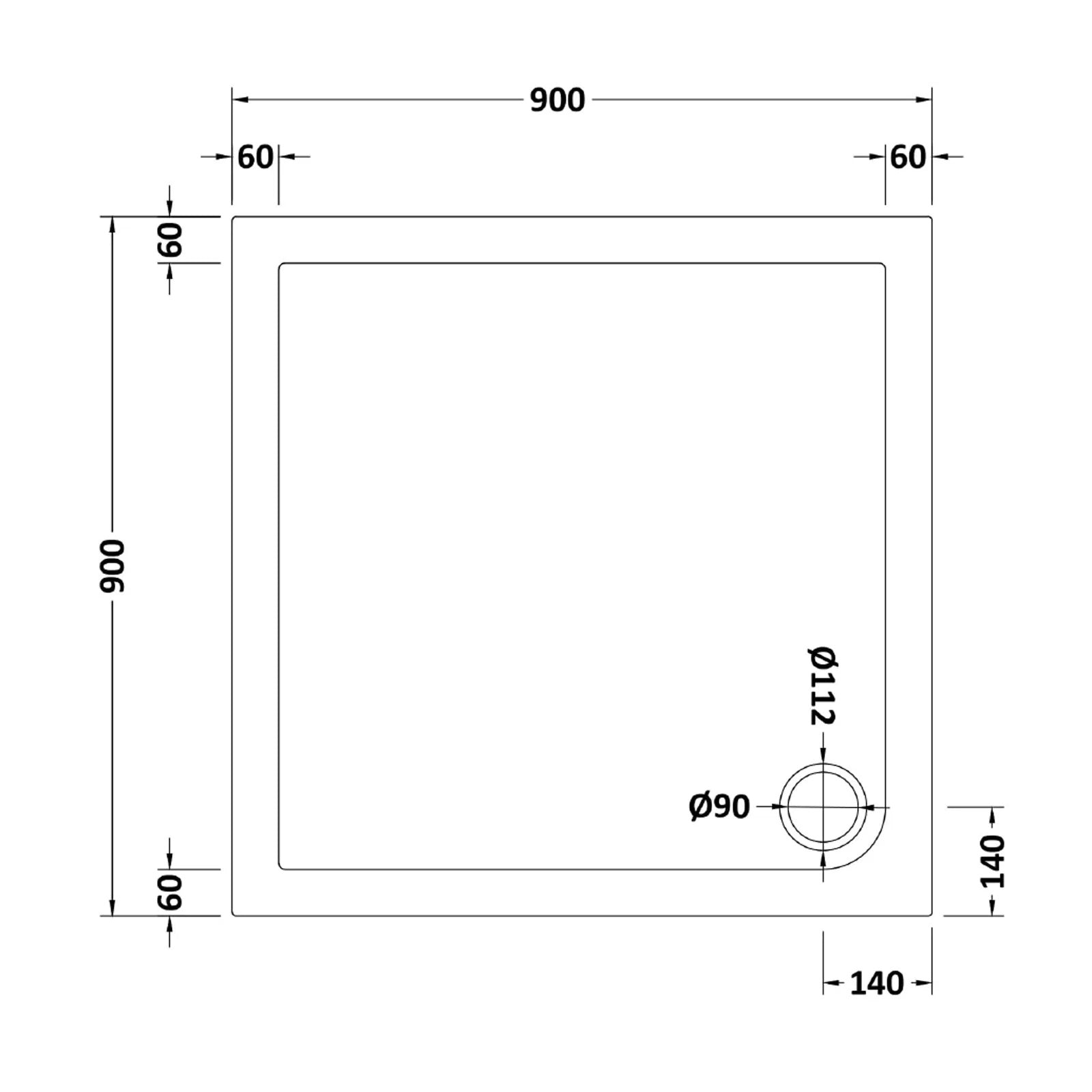 Jupiter Chrome 900mm Shower Bi-Fold Door 900mm Side Panel Enclosure & Tray