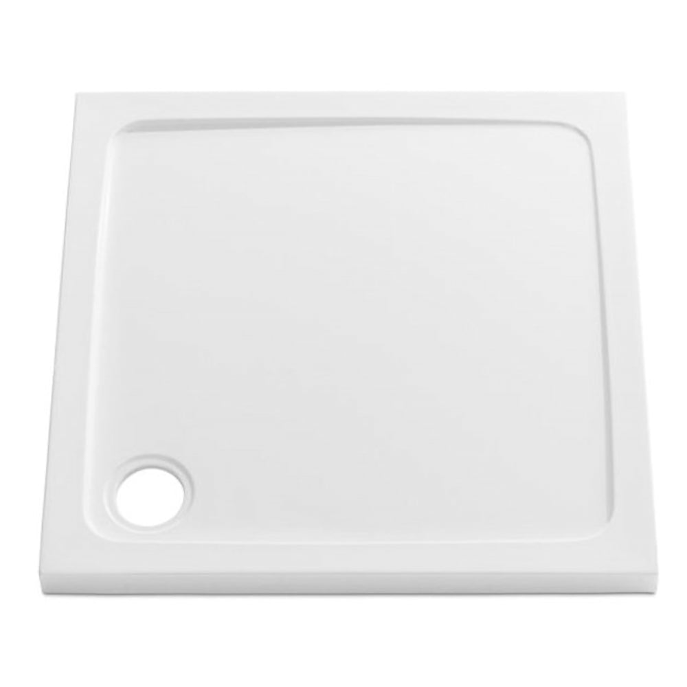 Modern Square 800 x 800 Shower Tray for Wetroom Stone Resin with Waste Plug