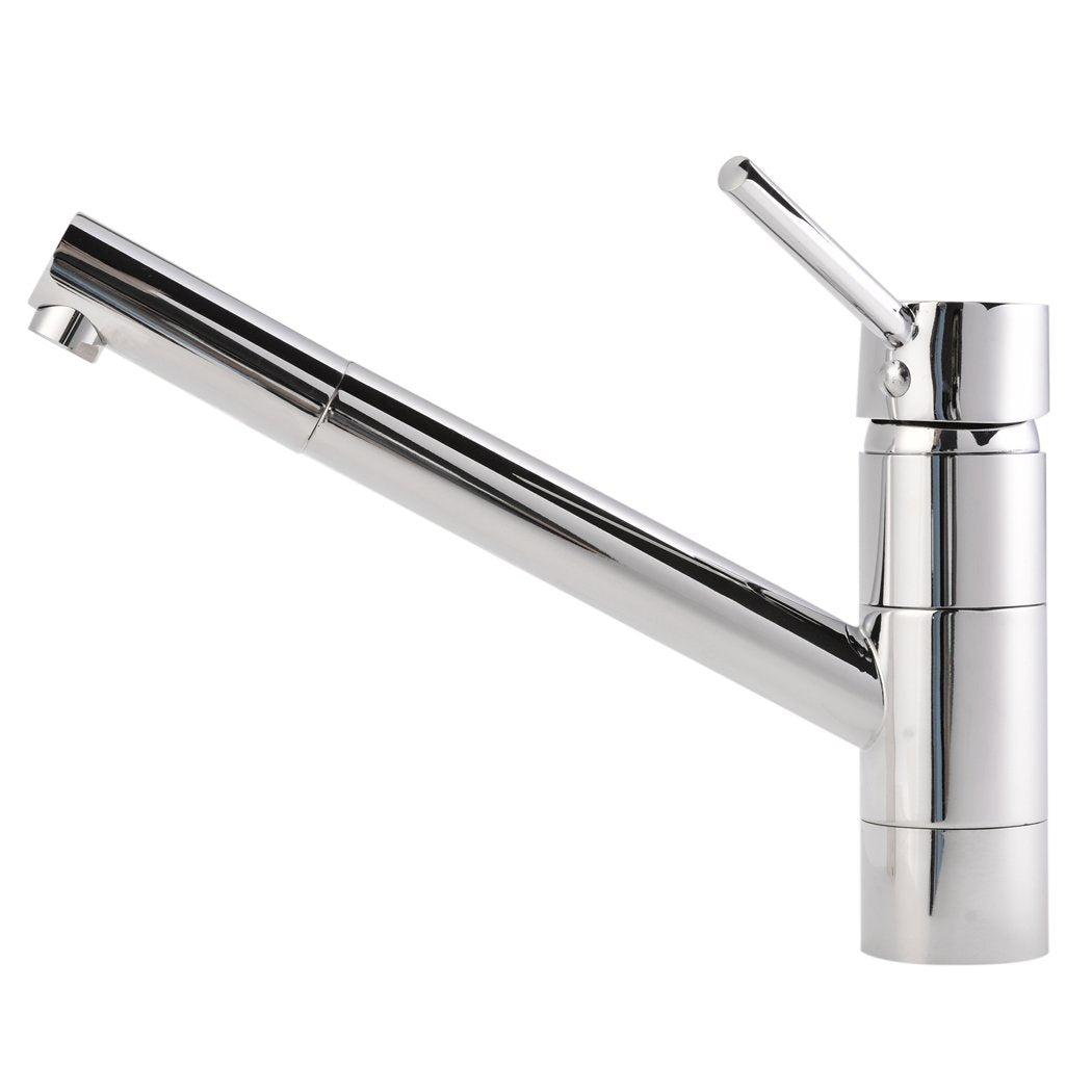 Modern Kitchen Sink Mixer Tap Long Neck Swivel Spout Single Lever | Nilikta