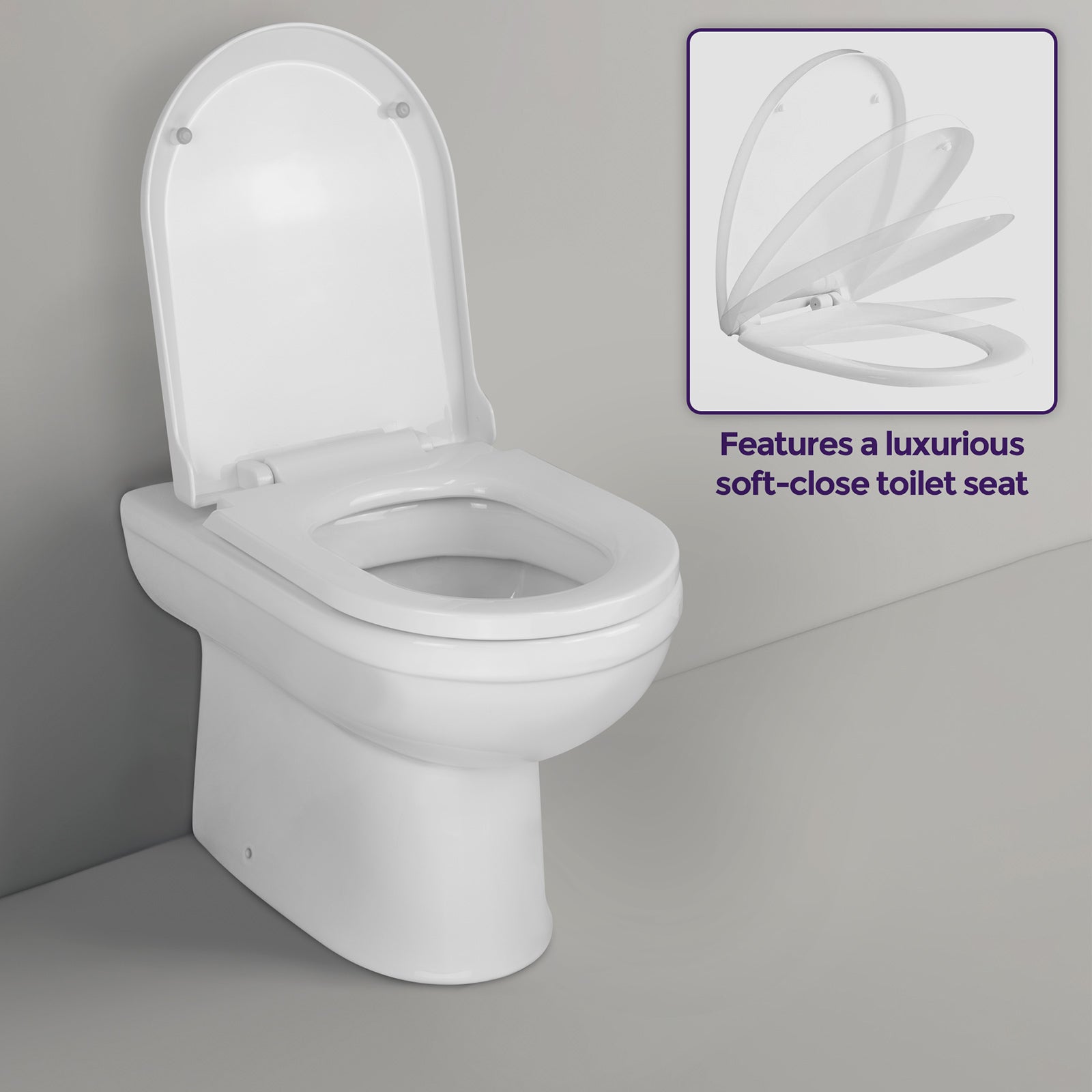 Melbourne Cloakroom Round BTW Toilet & Wall Hung Basin Right Hand Set