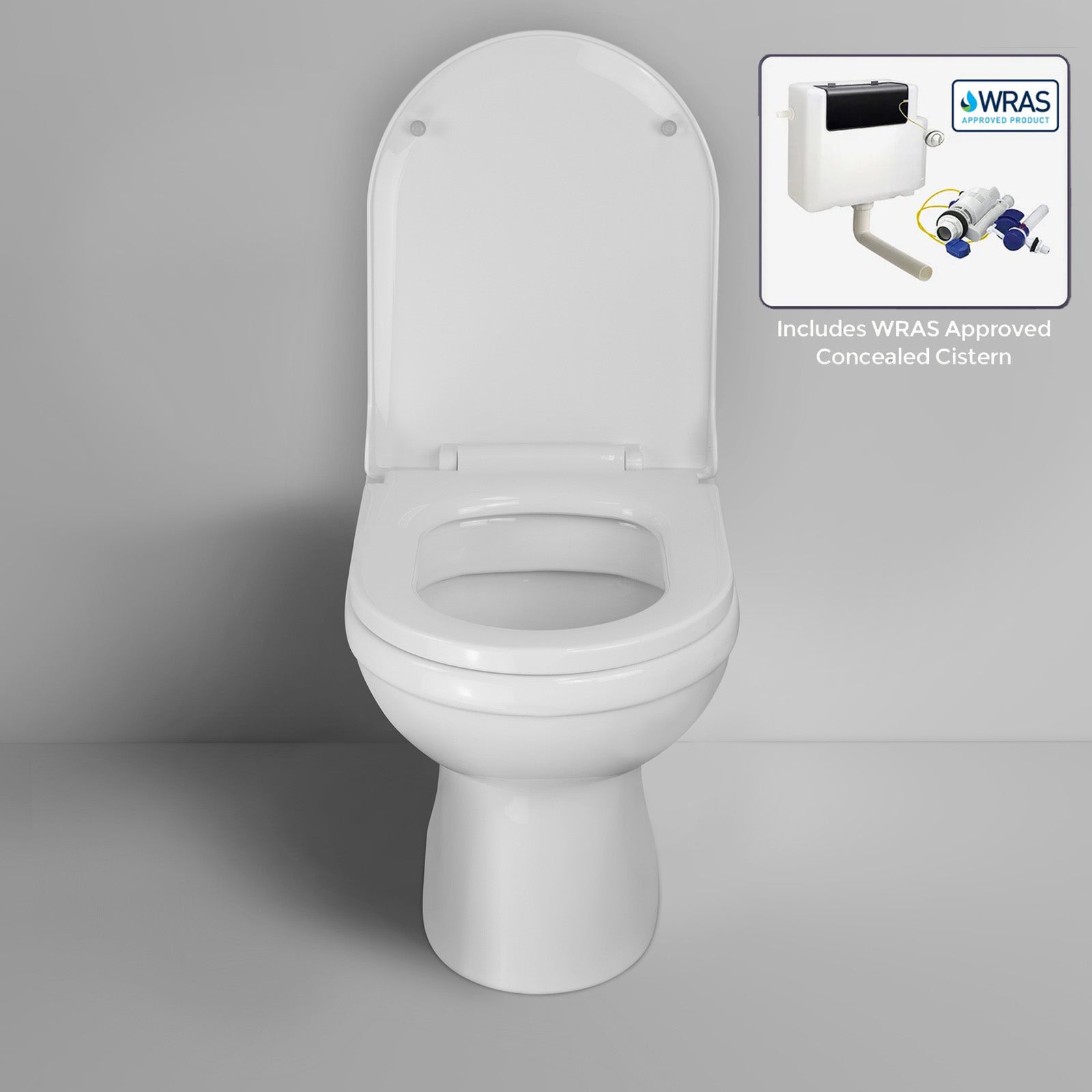 Melbourne Cloakroom Round BTW Toilet & Wall Hung Basin Right Hand Set