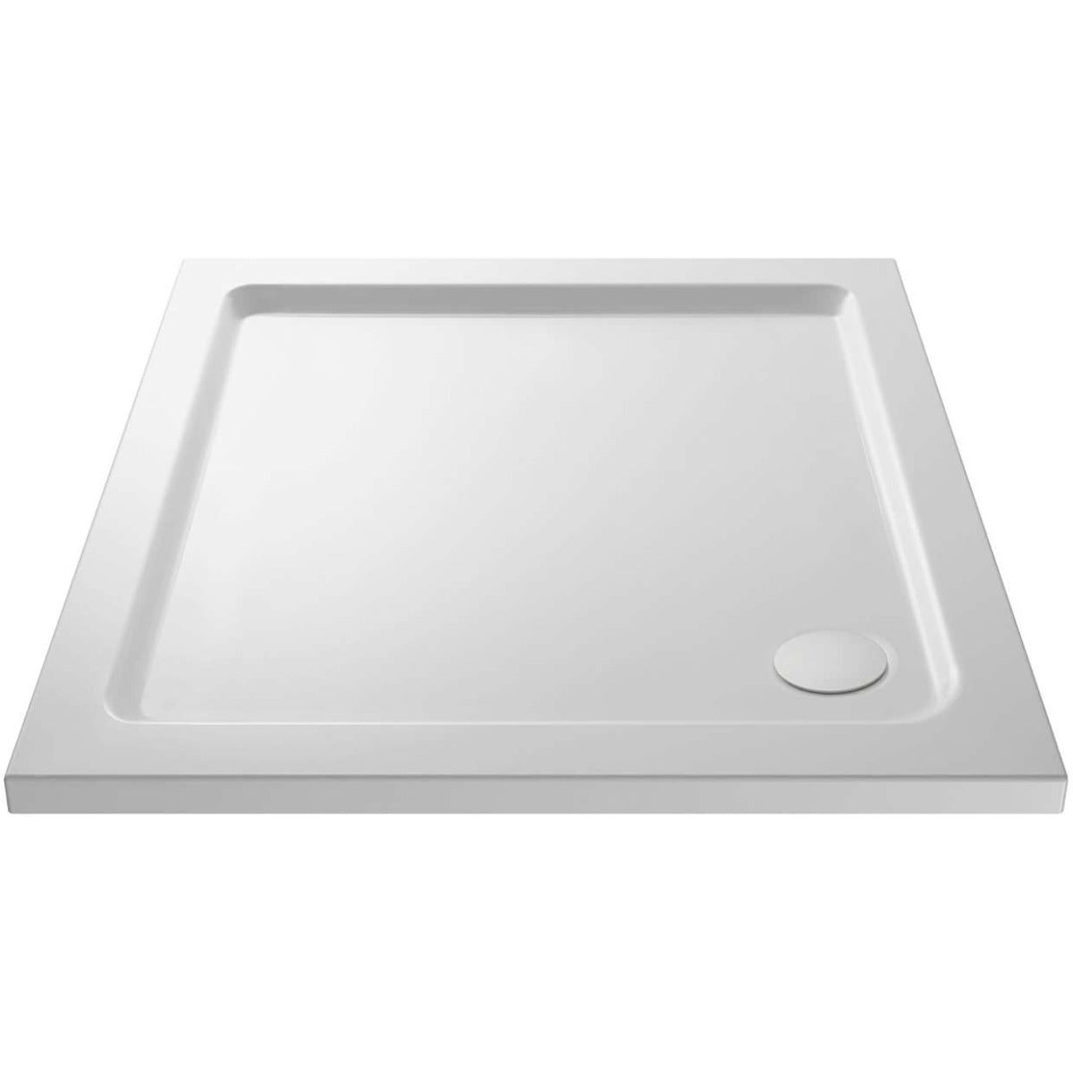 Slim 1000 x 1000 Square Stone Resin Shower Tray For Wetroom Enclosure