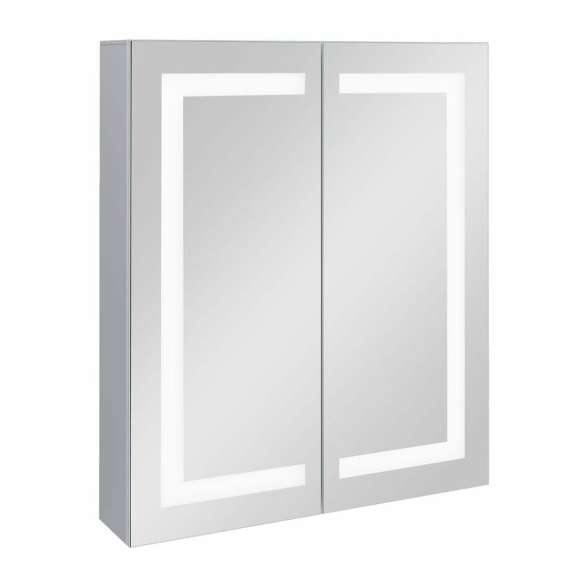 LED 2 Doors Bathroom Mirror Cabinet