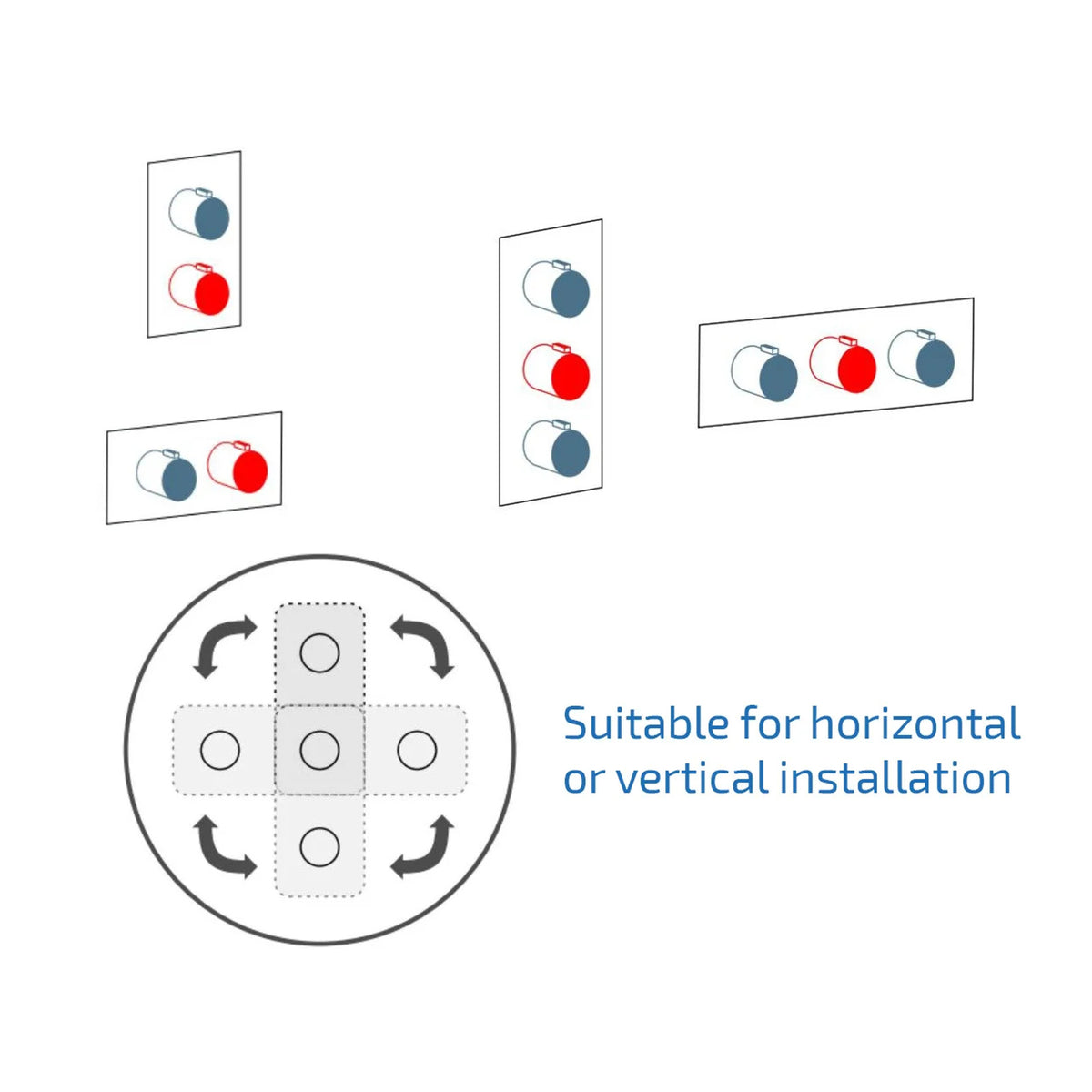 Modern Chrome Square 2-Way Concealed Thermostatic Shower Mixer Valve