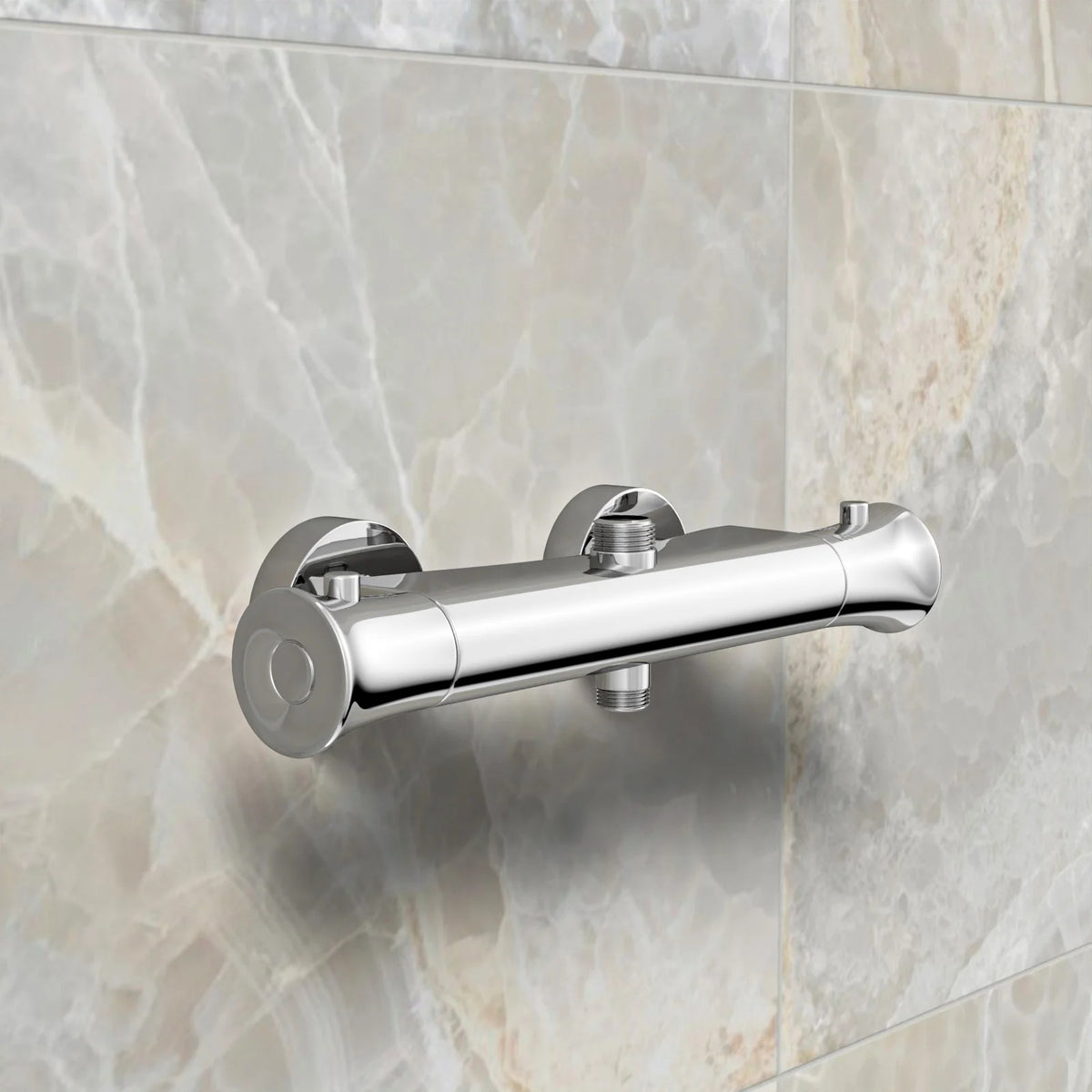 Modern Exposed Thermostatic Shower Mixer Bar Valve Chrome