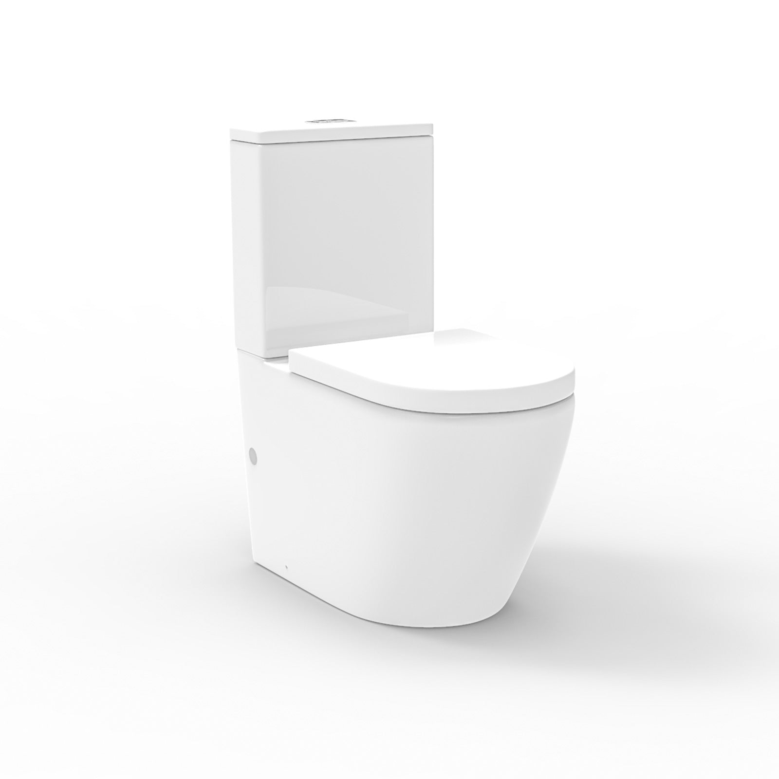 White Ceramic WC Close Coupled Toilet Pan and Seat