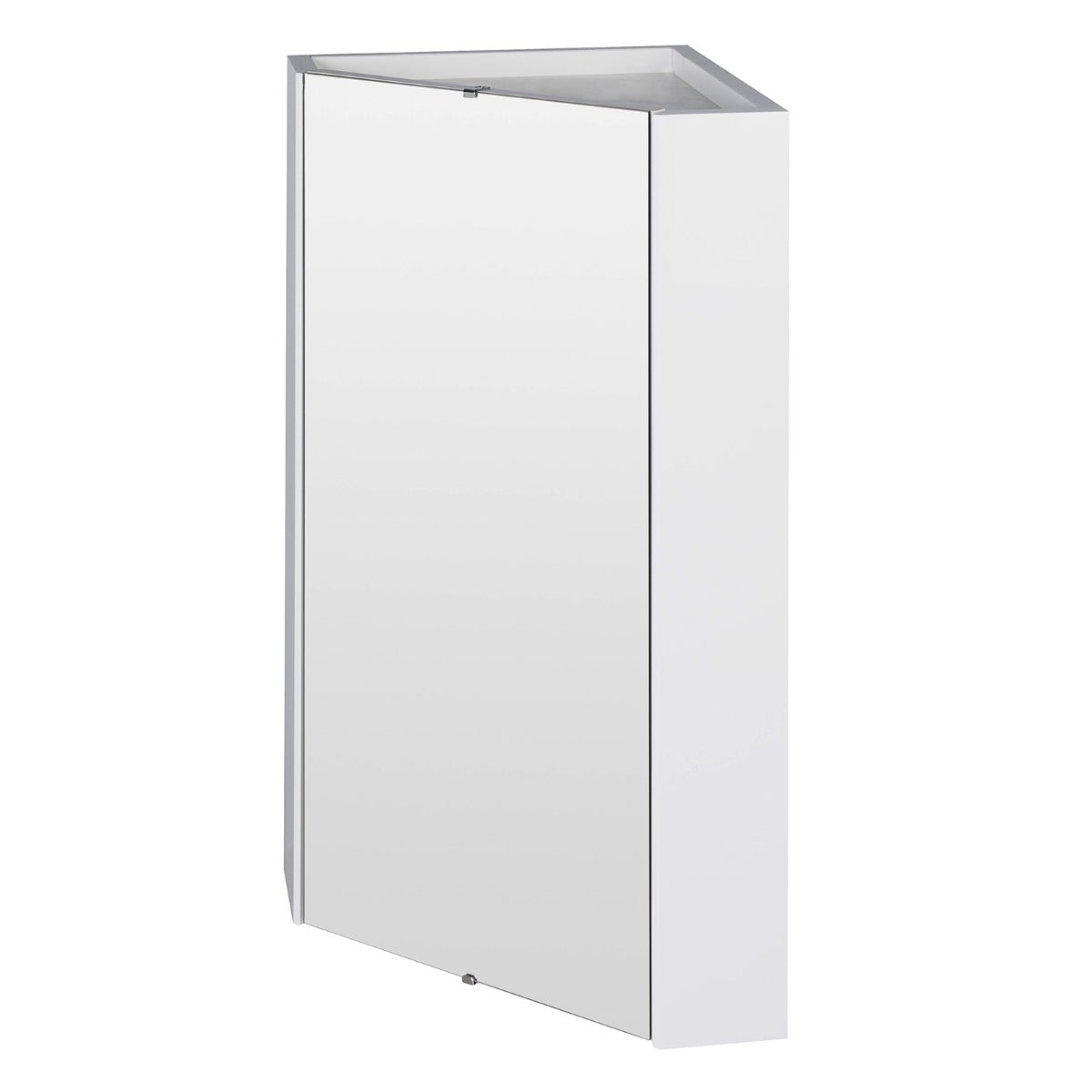 Tully 320 x 320 x 650mm Corner Mirror Cabinet Gloss White