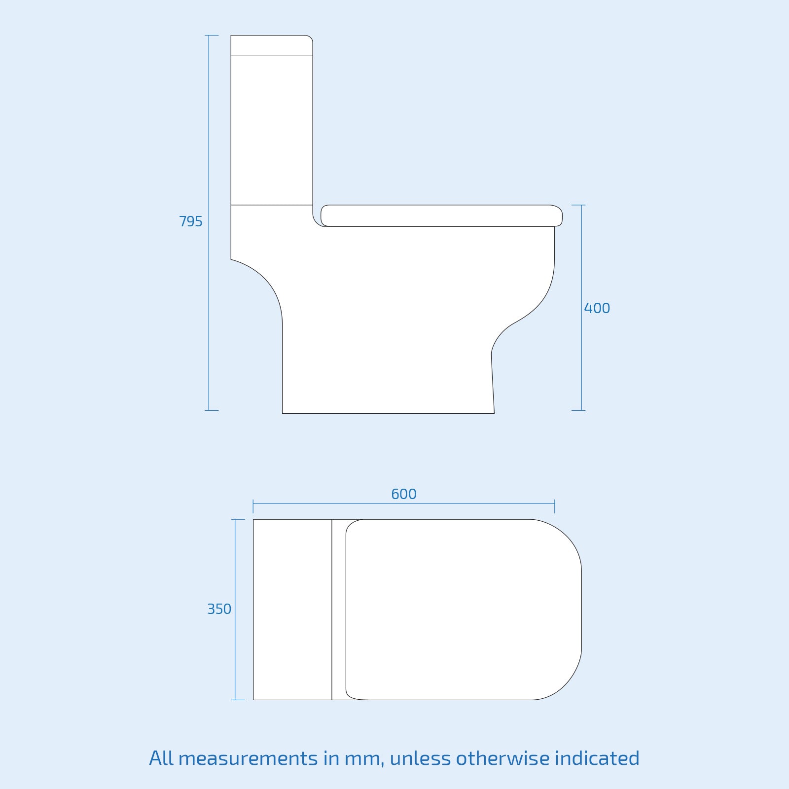 Haywood Modern Ceramic Toilet Pan, Dual Flush Cistern Soft Close Seat With Basin