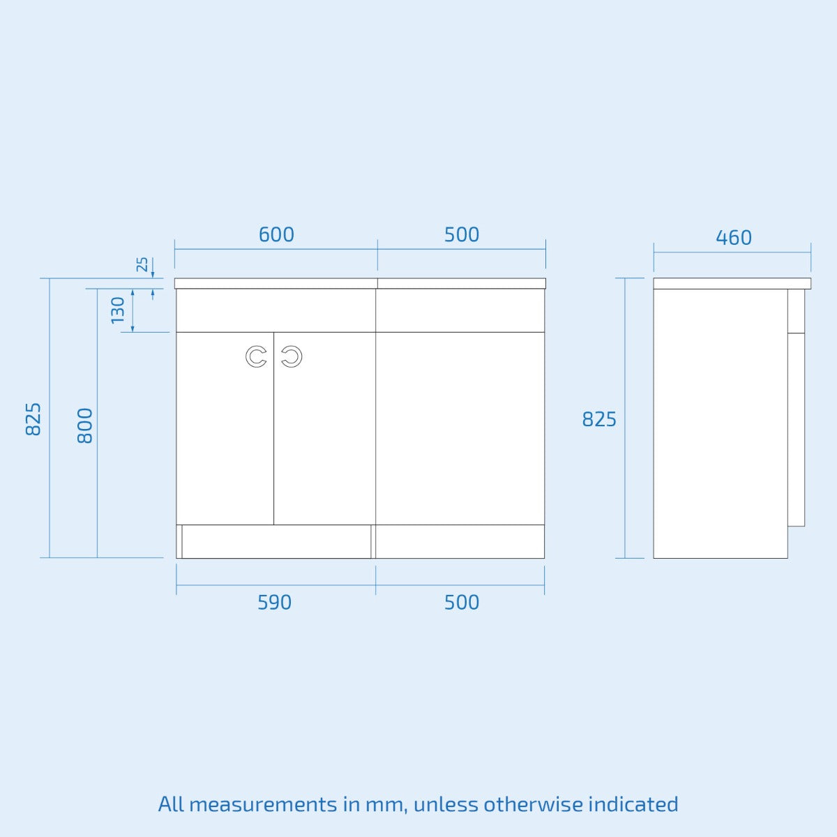 Dene Matte Black Quadrant 900mm Shower Enclosure + Left Hand Vanity Combination Unit