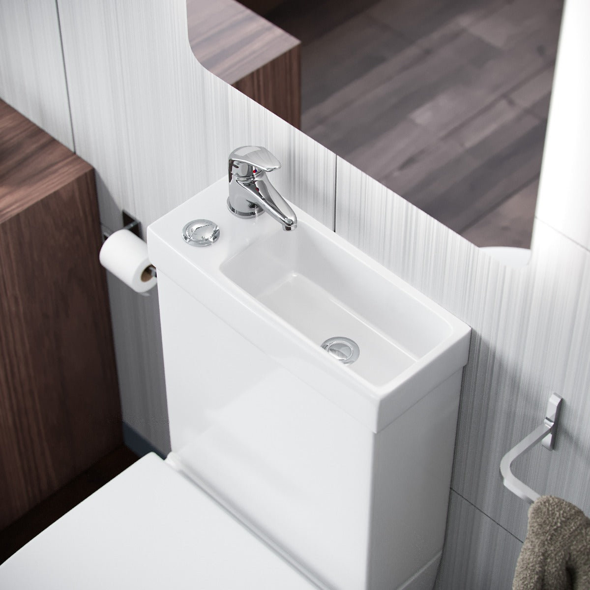 Pilton 2 in 1 Close Coupled Pan, Cistern, Seat & Mono Basin Mixer Tap