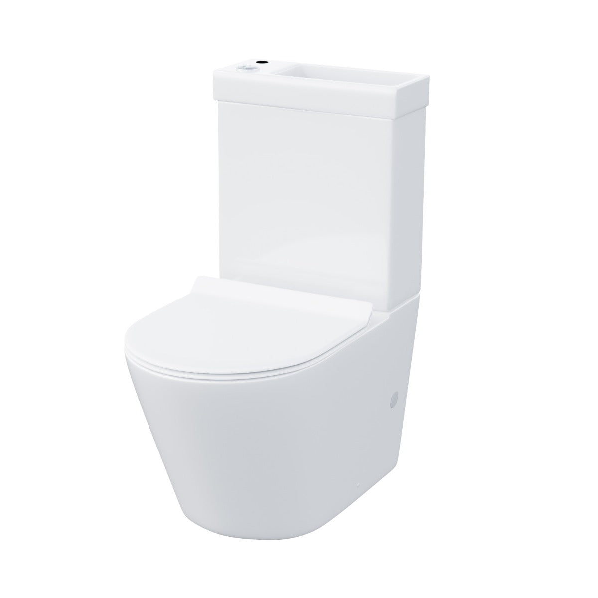 Pilton 2 in 1 Close Coupled Pan, Cistern And Round PP Toilet Seat