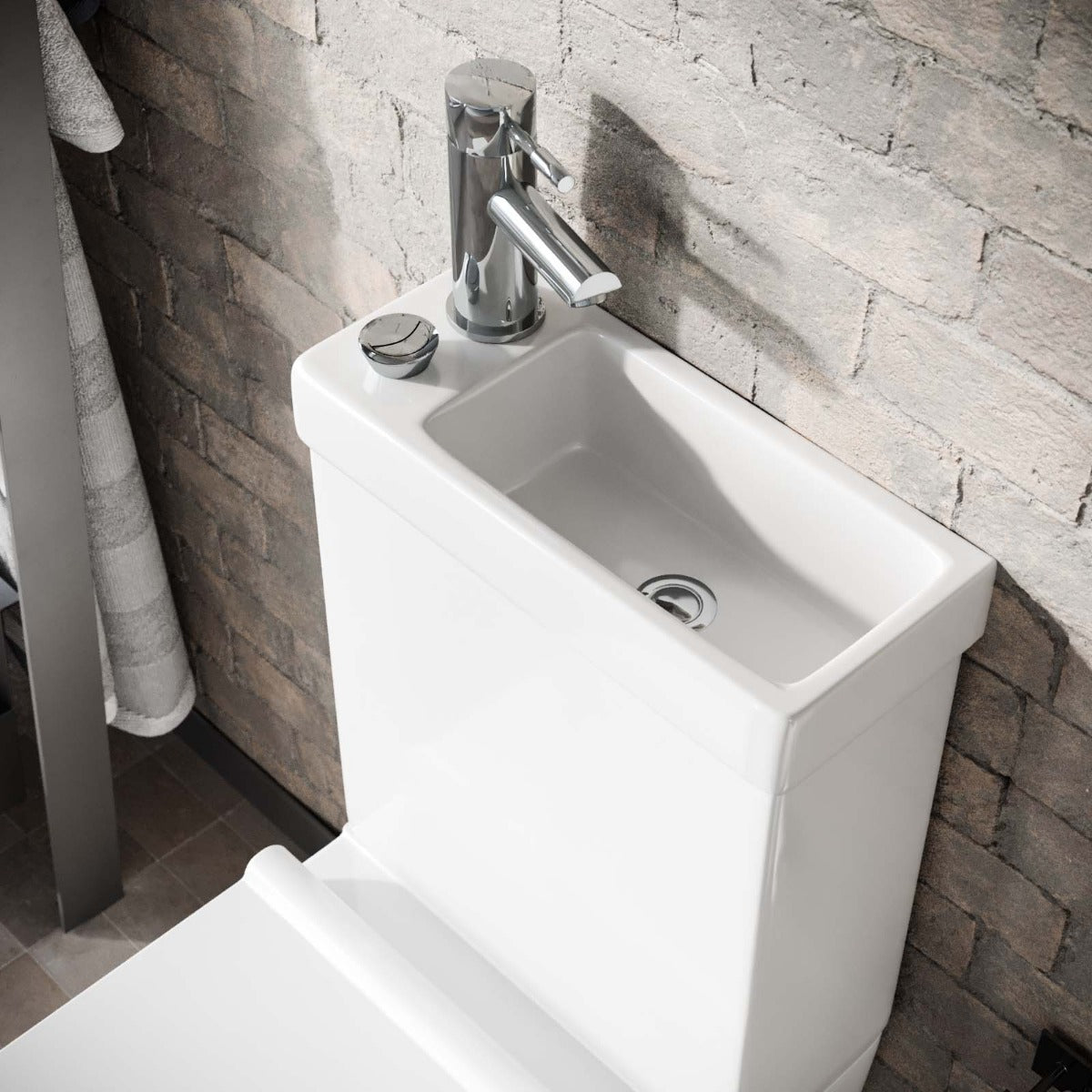 Nova 2 in 1 Combo Toilet and Basin Space Saver Unit  and Basin tap